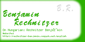 benjamin rechnitzer business card